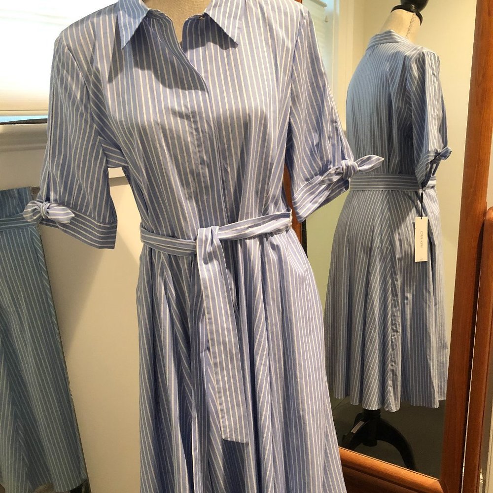 sz 14 NWT $134 Calvin Klein Cotton Shirtdress